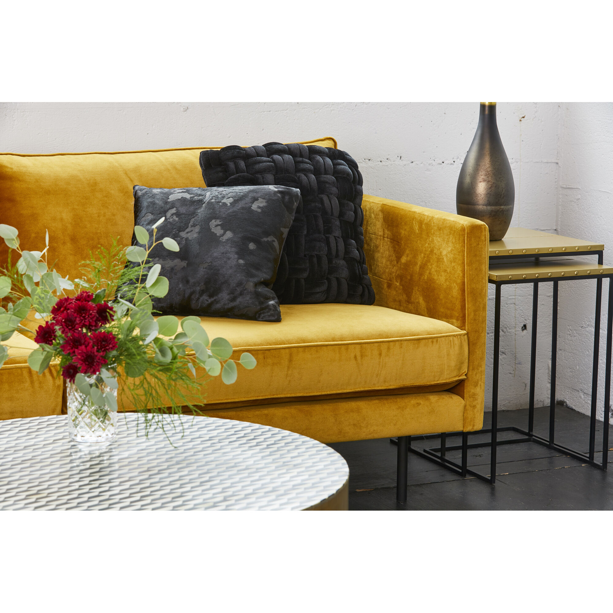 Optic 32 X 32 inch Yellow Coffee Table