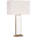 Stambaugh 26.5 inch 150 watt Antique Brass and Clear Crystal Table Lamp Portable Light