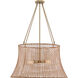 Longleaf 4 Light 28 inch Burnished Brass Outdoor Chandelier