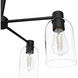 Lochemeade 5 Light 26 inch Matte Black Chandelier Ceiling Light, Medium