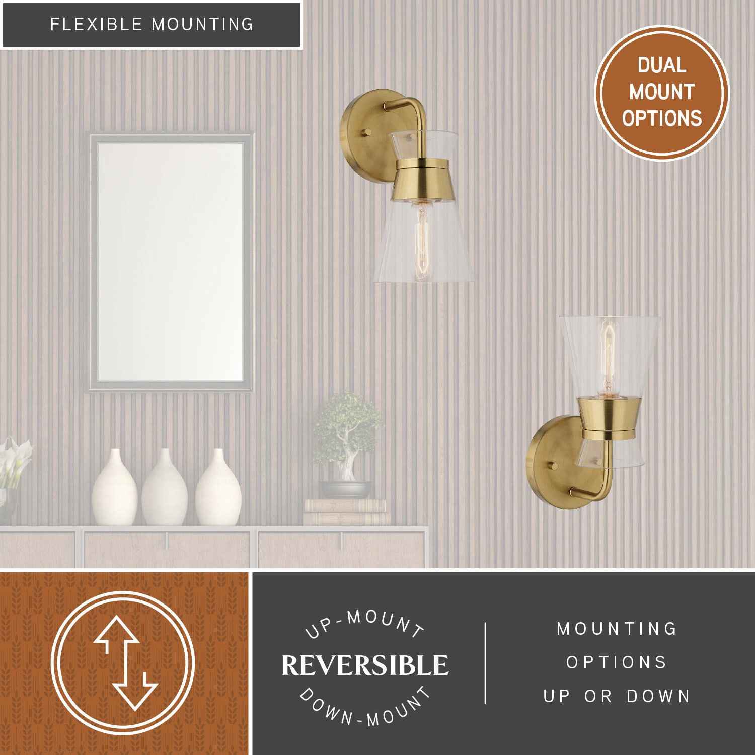 Harper LED 6.25 inch Natural Brass Bathroom Light Wall Light