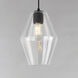Geode 1 Light 8.7 inch Black Mini Pendant Ceiling Light