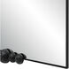 Cosmos 45 X 30 inch Matte Black Marble Wall Mirror