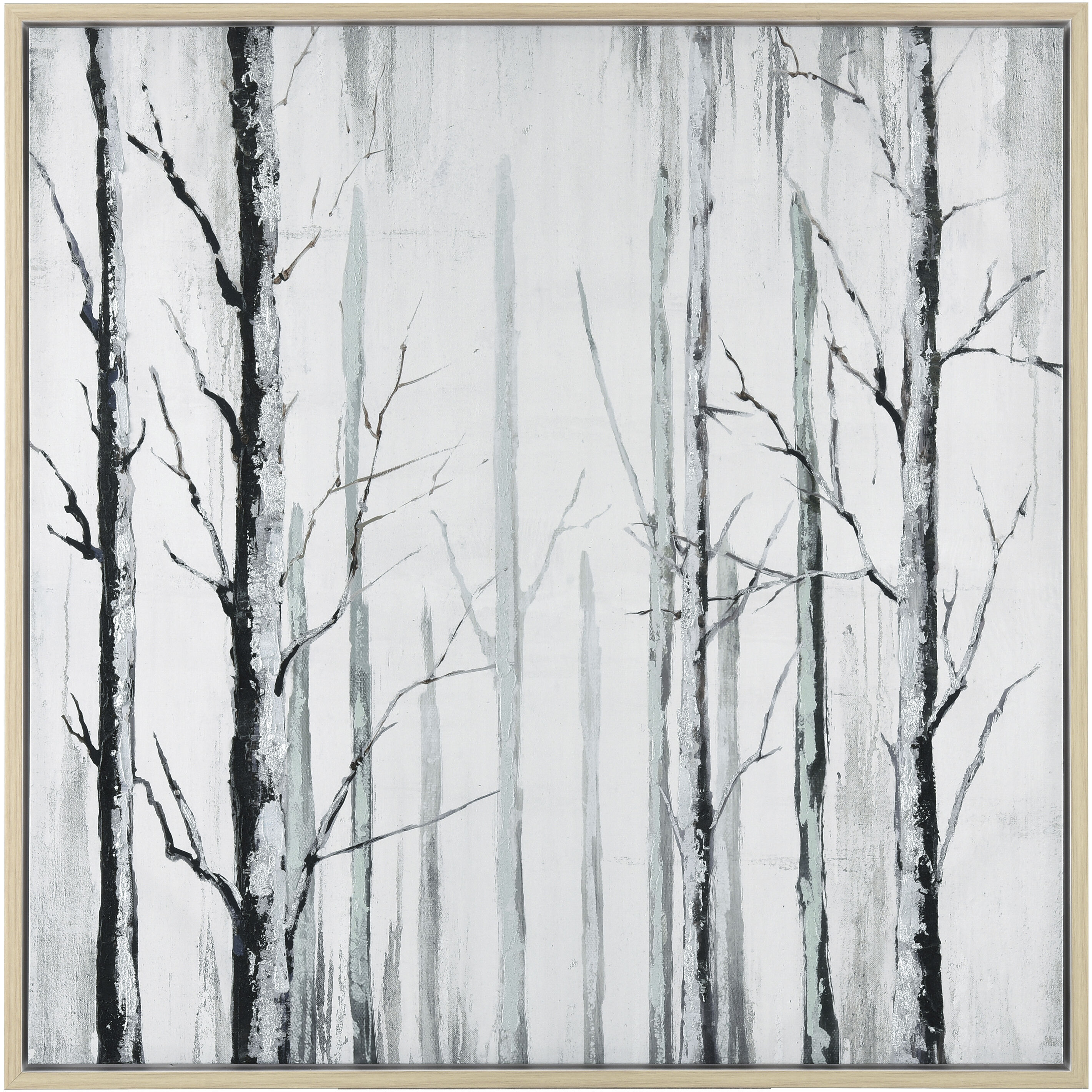 Jordan Forest Off White with Black and Antique Gold Framed Wall Art