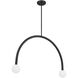 Contemporary LED 4 inch Matte Black Chandelier Ceiling Light
