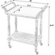 Danielle Marble Bar Cart in Gray