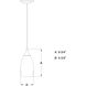 Milano LED 4.75 inch Matte Black Mini Pendant Ceiling Light in Azurra Glass