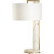 Rimini 24 inch 100.00 watt Gold and White/Cream Table Lamp Portable Light