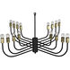 Claude 16 Light 46 inch Matte Black Chandelier Ceiling Light