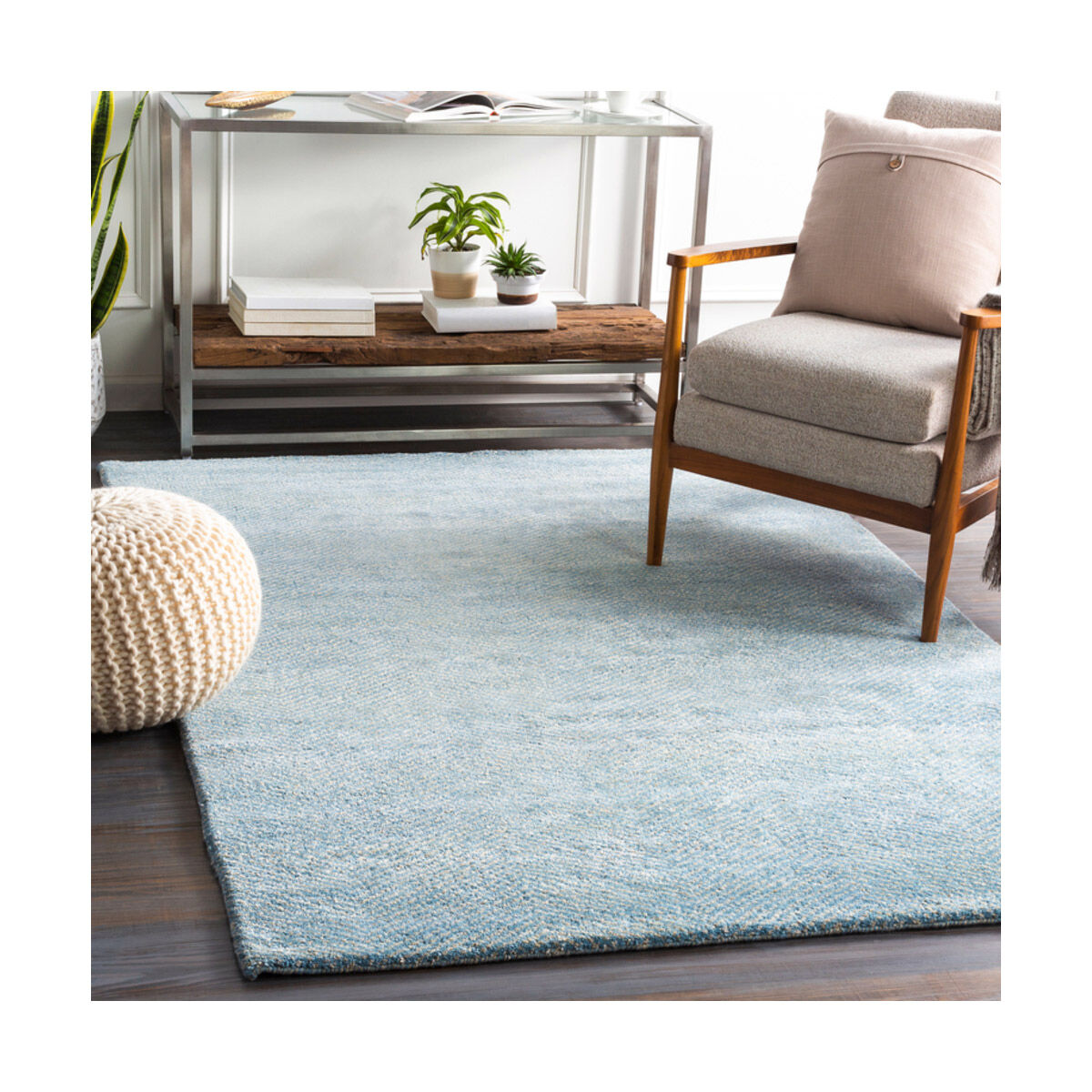 Parma 120 X 96 inch Sky Blue/Light Gray Rugs