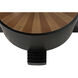 Tambour 44 X 44 inch Hand Rubbed Black with Veneer Top Coffee Table