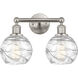 Edison Athens Deco Swirl 2 Light 15 inch Brushed Satin Nickel Bath Vanity Light Wall Light