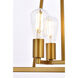 Declan 4 Light 16 inch Brass Pendant Ceiling Light