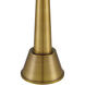 Saunter 16 inch 3 watt Polished Antique Brass Cordless Table Lamp Portable Light