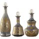Kemal Antique Silver with Gold Bottle, Set of 3