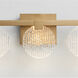 Axiom 3 Light 22 inch Aged Brass Vanity Light Wall Light