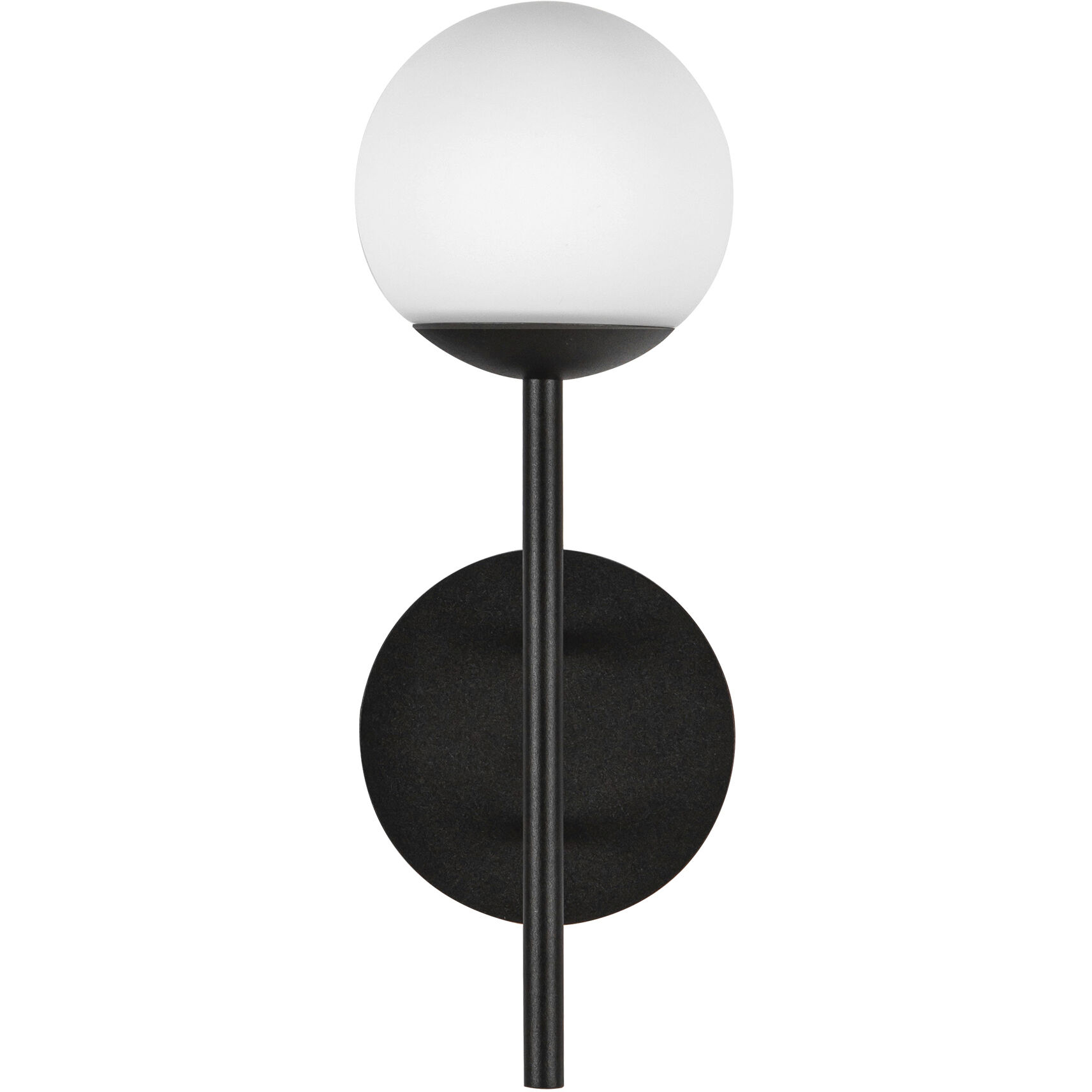 Claremont LED 13 inch Black Exterior Wall in Matte Opal Glass