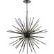 Tribeca 13 Light 42 inch Shiny Black with Polished Brass Accents Foyer Chandelier Ceiling Light, Extra Large