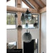 Cantina LED 57 inch Satin Black Pendant Ceiling Light in Smoke Fade Glass