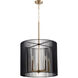 Finura 5 Light 21 inch Aged Brass Pendant Ceiling Light