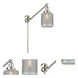 Stanton 30 inch 60 watt Satin Nickel Swing Arm Wall Light, Franklin Restoration