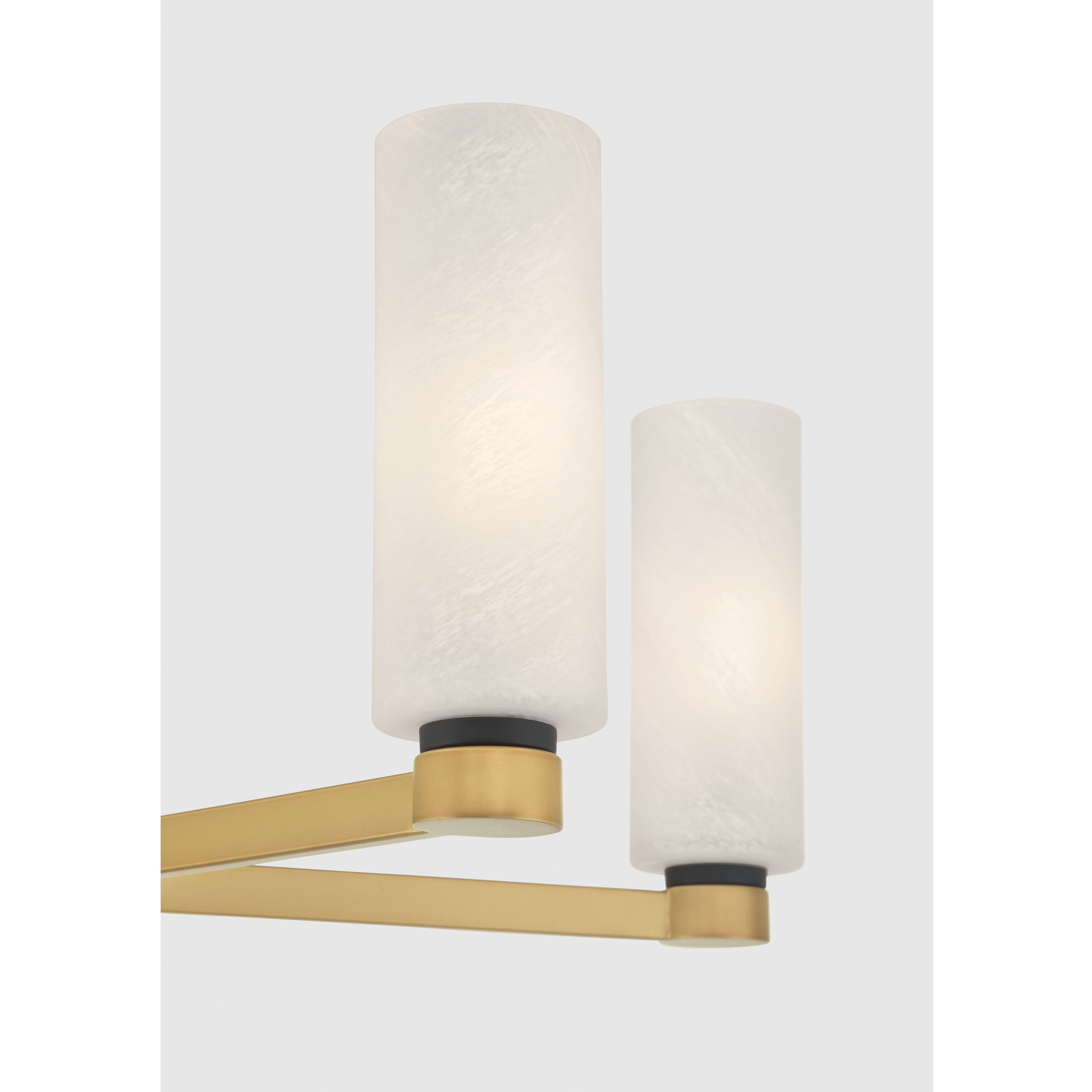 Wexmere 5 Light 26 inch Legacy Brass and Dark Matte Black Chandelier Ceiling Light