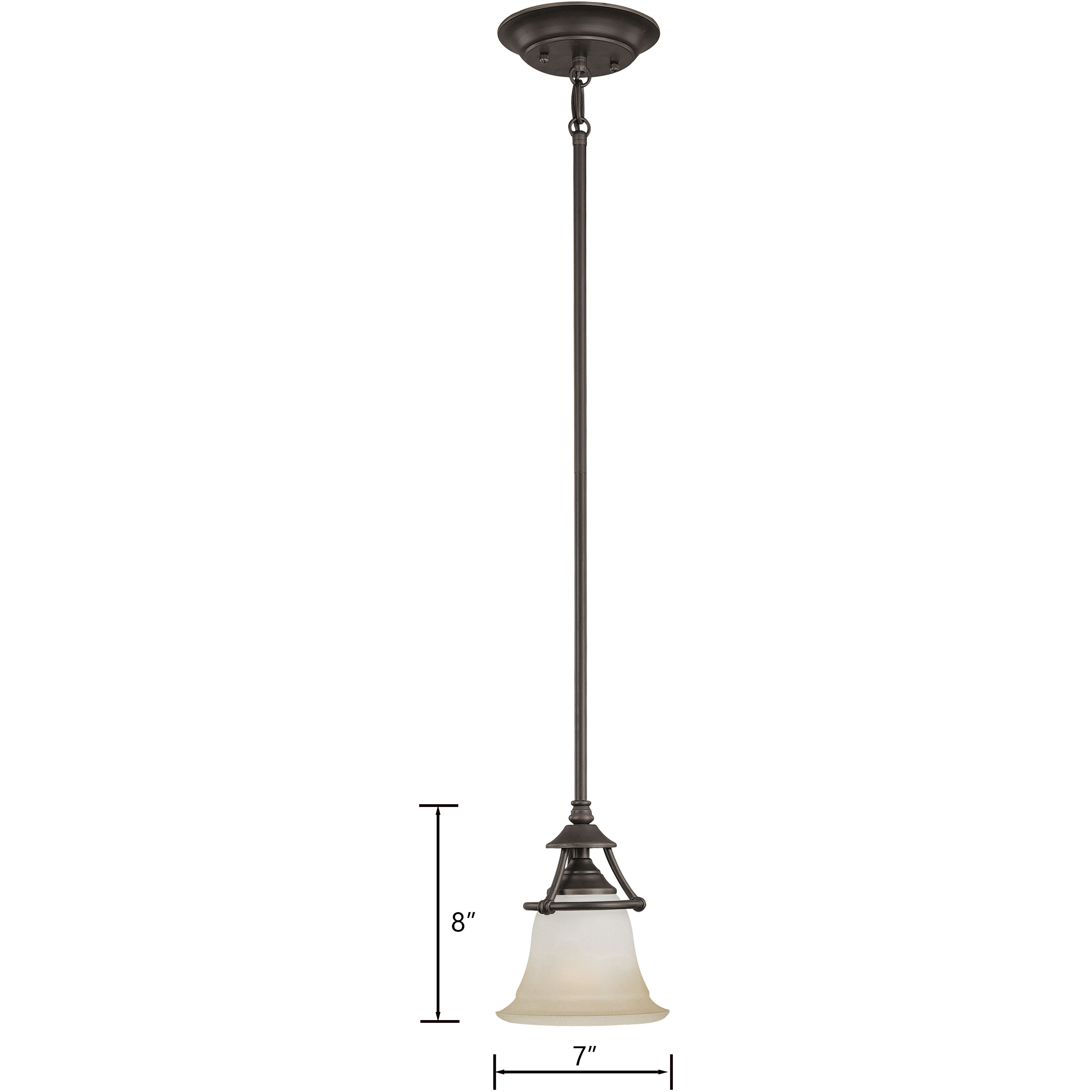 Harmony 1 Light 7 inch Aged Bronze Mini Pendant Ceiling Light