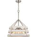 Brigantine 3 Light 18 inch Weathered White with Satin Nickel Chandelier Ceiling Light