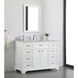 Americana 48 X 35 inch White with Carrara White Marble Vanity Set