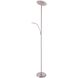 Iggy 72 inch 18 watt Satin Nickel Torchiere with Reading Light Portable Light