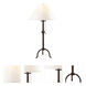 Iron 32 inch 75 watt Black Table Lamp Portable Light
