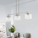 Aragon 3 Light 30 inch Brushed Nickel Linear Chandelier Ceiling Light