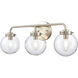 Fairbanks 3 Light 23.25 inch Brushed Nickel Vanity Light Wall Light