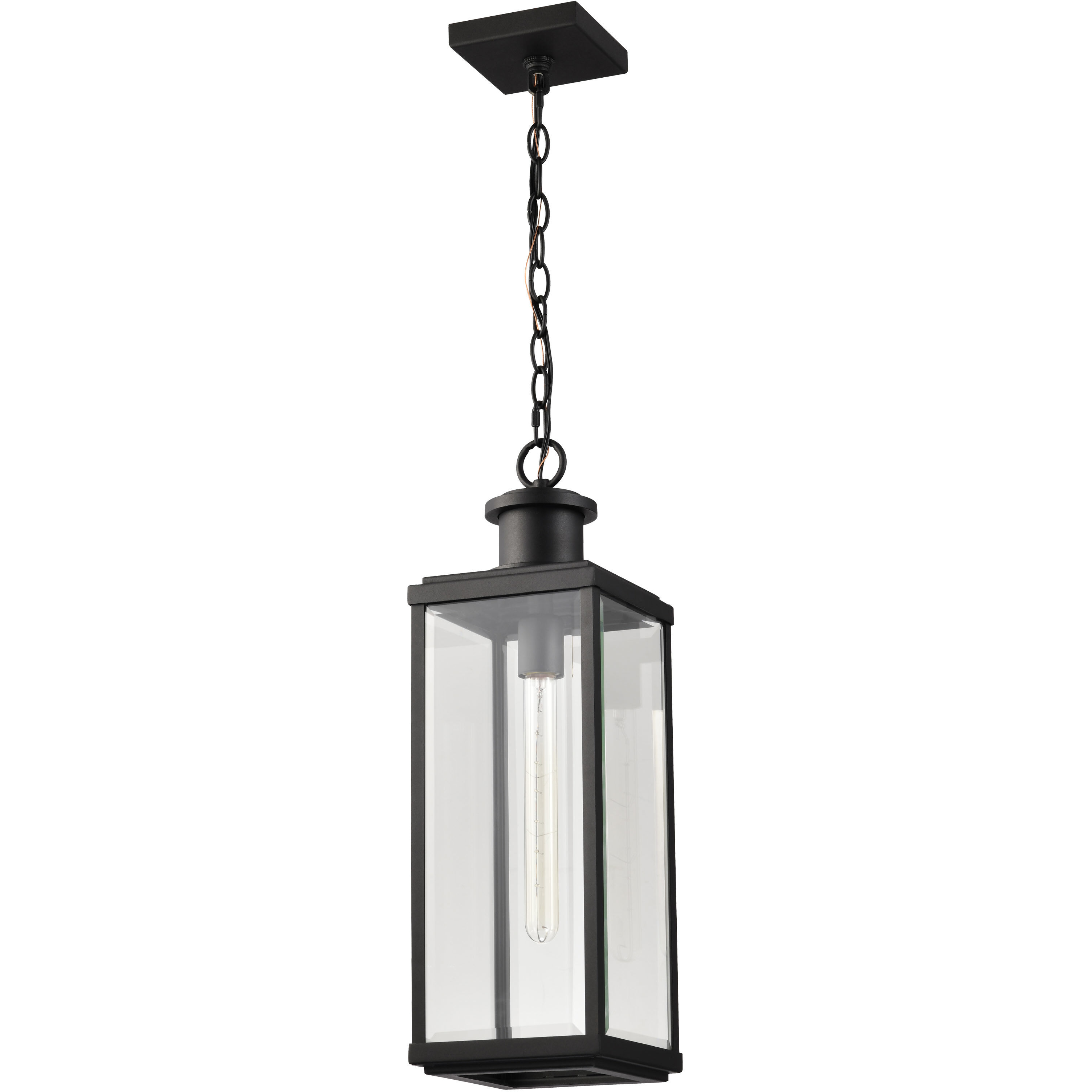 Luca 7 inch Sand Black Outdoor Hanging Light