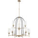 Espy 9 Light 32 inch Noir and Aged Brass Chandelier Ceiling Light