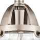 Nouveau 2 Olean 1 Light 7 inch Brushed Satin Nickel Semi-Flush Mount Ceiling Light in Seedy Glass