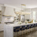 High Tide 6 Light 62.5 inch French Gold Linear Pendant Ceiling Light
