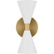 AERIN Albertine Bath Vanity Wall Sconce Wall Light in Matte White
