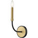 Haylie 1 Light 5.25 inch Matte Black and Olde Brass Wall Sconce Wall Light