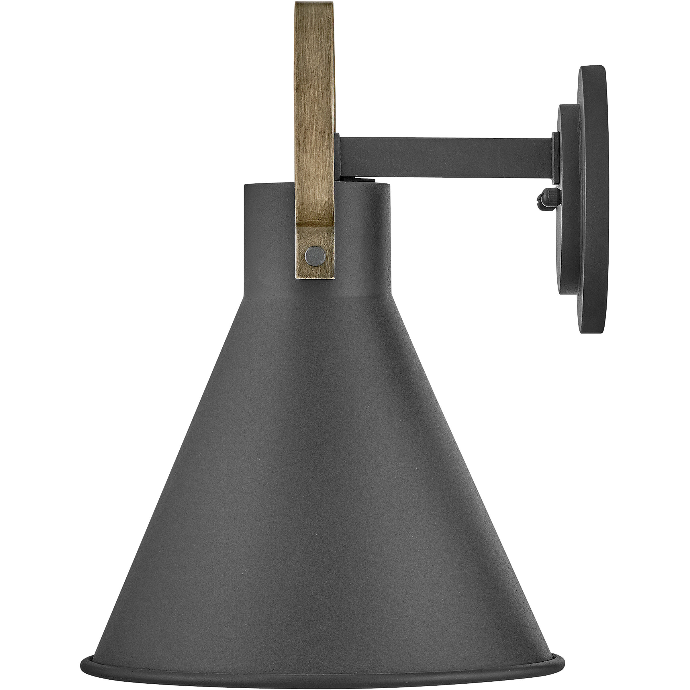 Coastal Elements Winnie LED 13 inch Museum Black with Brass Outdoor Wall Mount Lantern