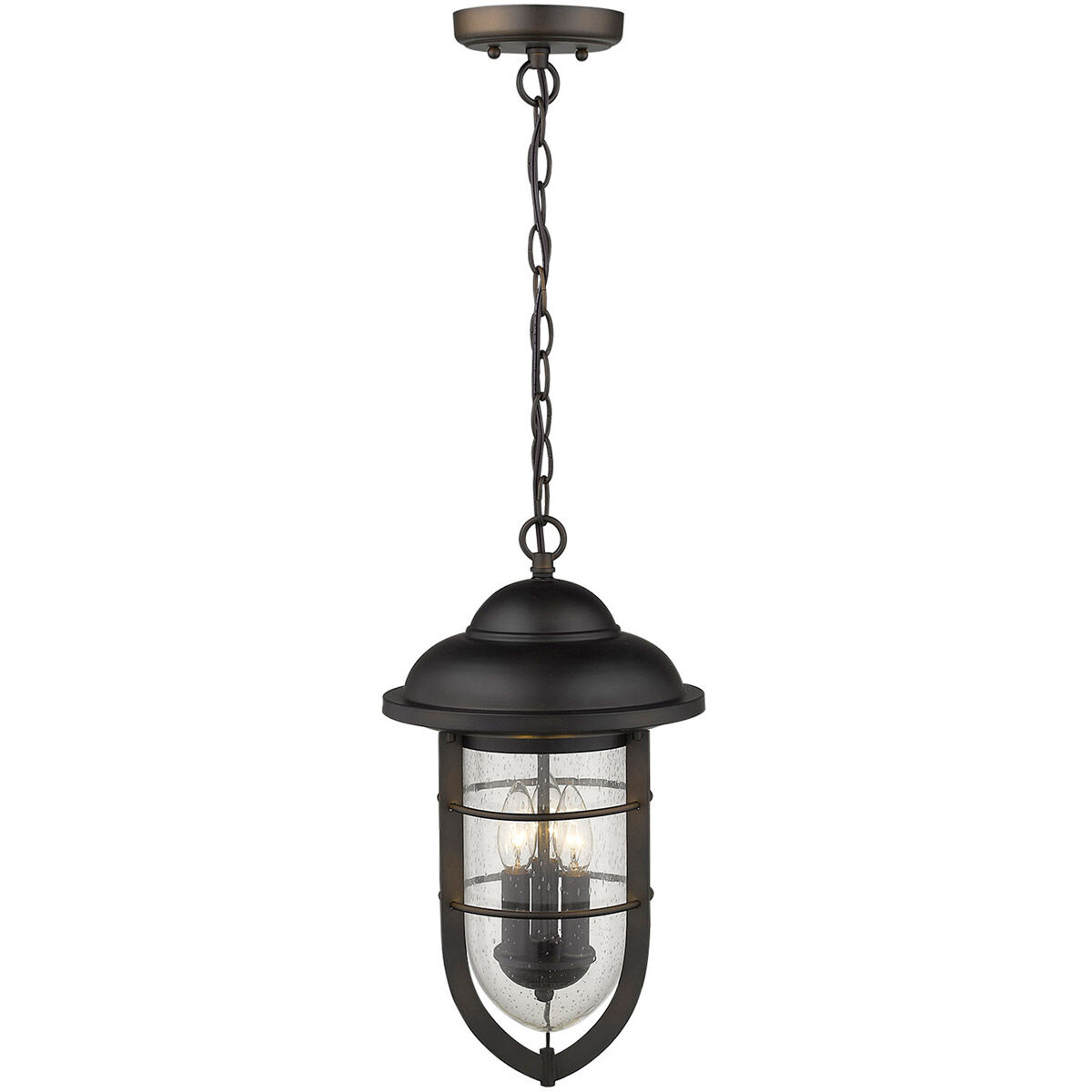 Dylan 3 Light 10 inch Oil-Rubbed Bronze Exterior Hanging Lantern in Oil Rubbed Bronze