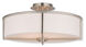 Wesley 4 Light 19 inch Brushed Nickel Semi-Flush Mount Ceiling Light