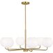Rory 6 Light 35 inch Satin Brass Chandelier Ceiling Light