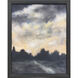 Tumultuous Sombre Blue and Beige and Gray Framed Art