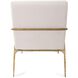 Stanton White and Gold Upholstered Armchair