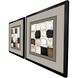 Circular Square Brown and Black and Gray Framed Art, Propac