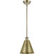 Ballston Cone LED 8 inch Antique Brass Pendant Ceiling Light