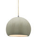 Radiance 1 Light 7 inch Brushed Nickel and Celadon Green Crackle Pendant Ceiling Light