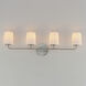 Durham 4 Light 32.5 inch Satin Nickel Bath Vanity Wall Light