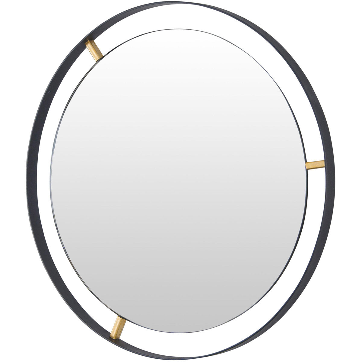 Framed 20 X 20 inch Matte Black Wall Mirror